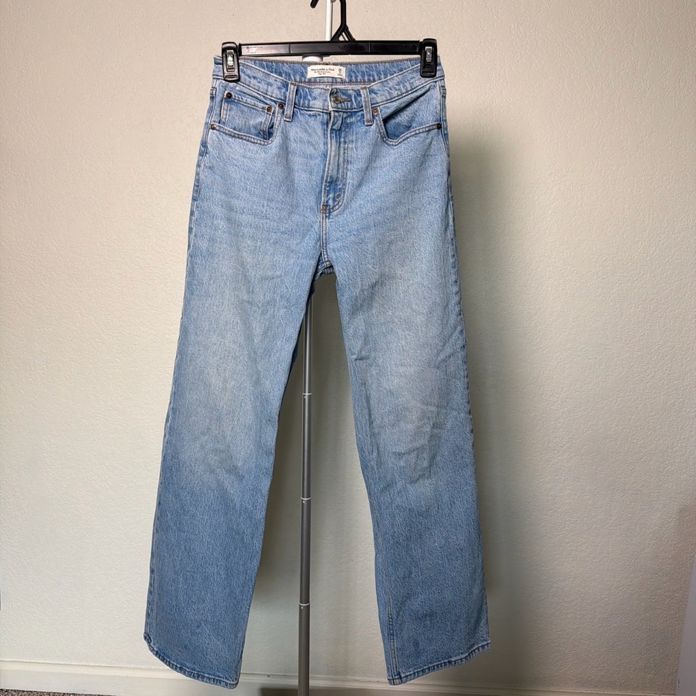 Abercrombie & Fitch Light Wash Straight-Leg Jeans